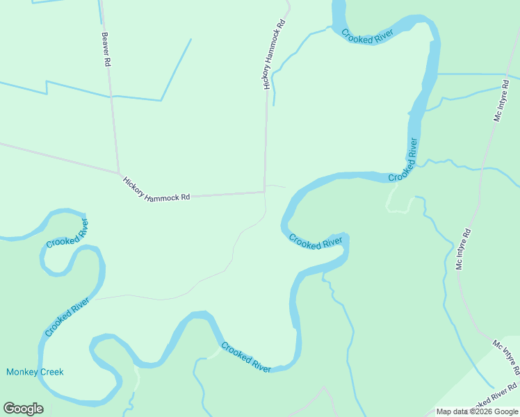 map of restaurants, bars, coffee shops, grocery stores, and more near Hickory Hammock Road in Carrabelle