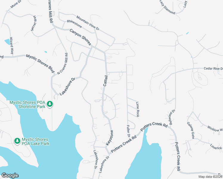 map of restaurants, bars, coffee shops, grocery stores, and more near 2004 Cattail in Canyon Lake