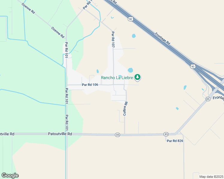 map of restaurants, bars, coffee shops, grocery stores, and more near Ida Lane in Jeanerette