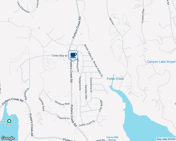 map of restaurants, bars, coffee shops, grocery stores, and more near 522 Glen Oaks Drive in Canyon Lake