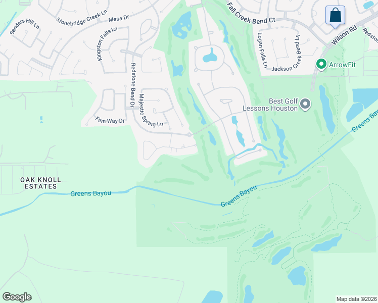 map of restaurants, bars, coffee shops, grocery stores, and more near 7922 South Dominion Falls Lane in Humble