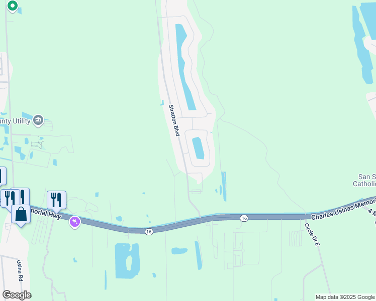 map of restaurants, bars, coffee shops, grocery stores, and more near 2775 Stratton Boulevard in St. Augustine