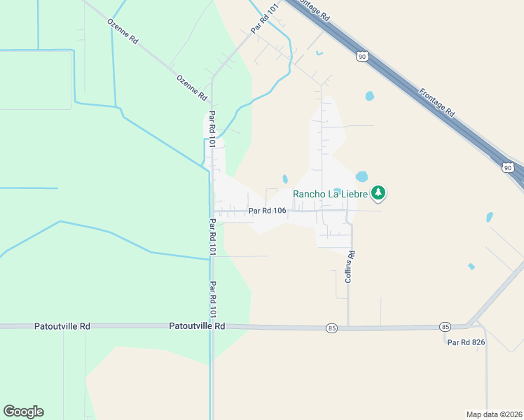 map of restaurants, bars, coffee shops, grocery stores, and more near 3510 Olivier Road in Jeanerette