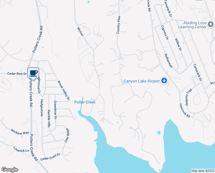 map of restaurants, bars, coffee shops, grocery stores, and more near 2475 George Pass in Canyon Lake