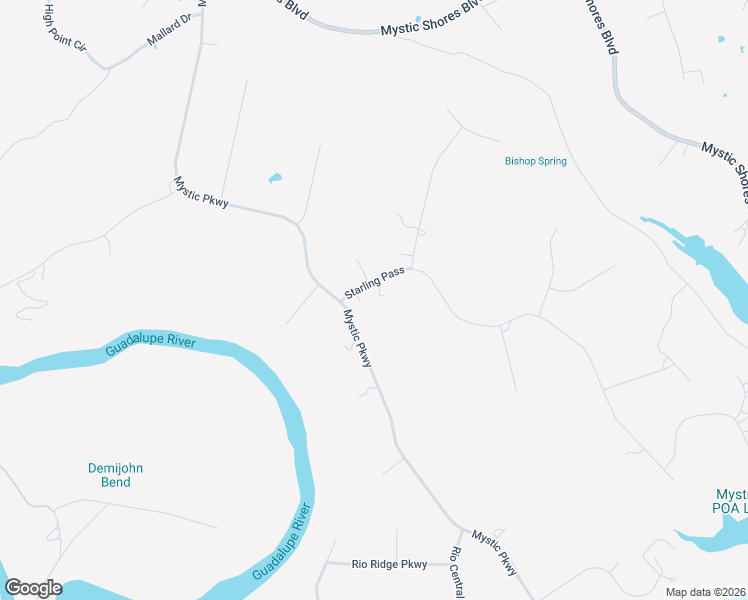 map of restaurants, bars, coffee shops, grocery stores, and more near 122 Starling Pass in Spring Branch