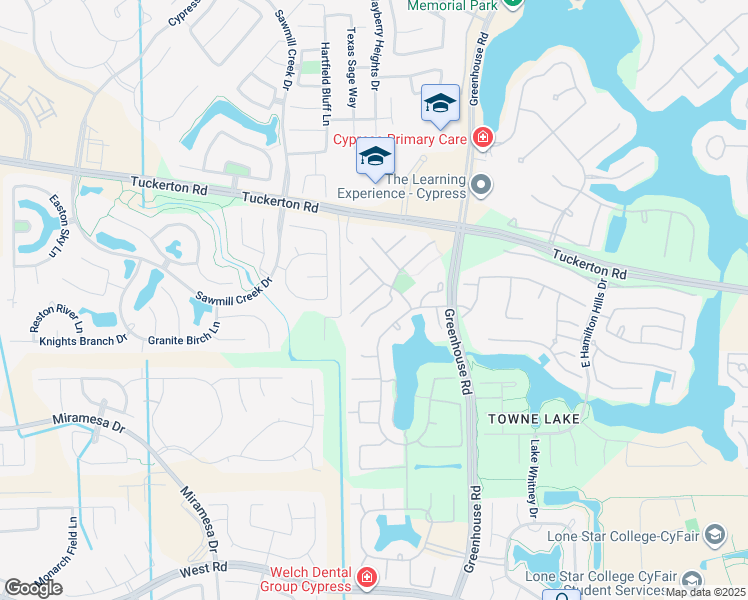 map of restaurants, bars, coffee shops, grocery stores, and more near 19715 Hubbard Creek Court in Cypress