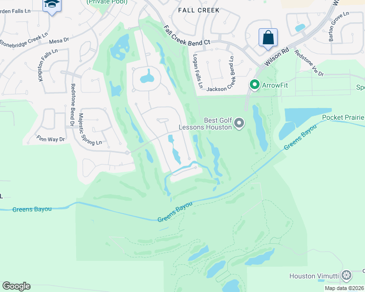 map of restaurants, bars, coffee shops, grocery stores, and more near 8330 Caroline Ridge Drive in Humble