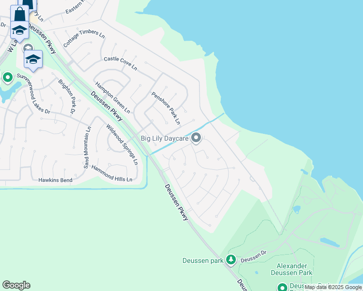 map of restaurants, bars, coffee shops, grocery stores, and more near 13743 Rolling River Lane in Houston