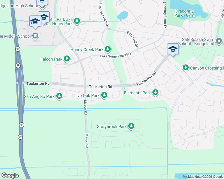 map of restaurants, bars, coffee shops, grocery stores, and more near 15006 Armadillo Lookout Trail in Cypress