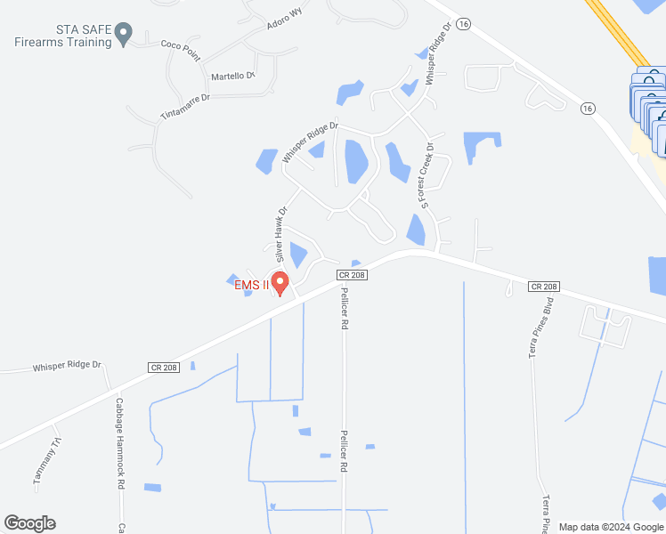 map of restaurants, bars, coffee shops, grocery stores, and more near 2232 Blackstone Way in St. Augustine