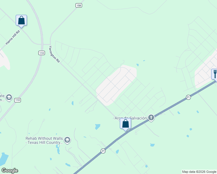 map of restaurants, bars, coffee shops, grocery stores, and more near 251 Geode Glen in Maxwell