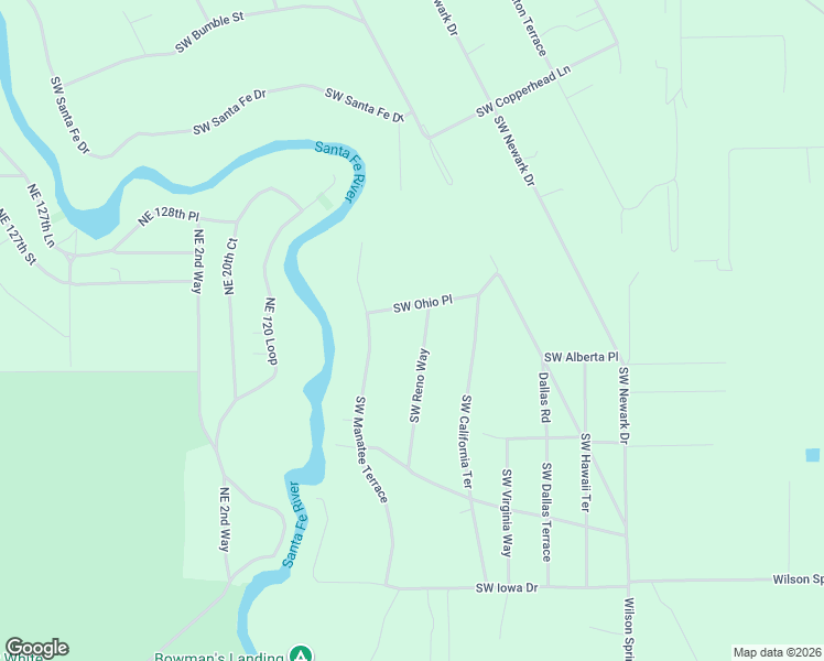 map of restaurants, bars, coffee shops, grocery stores, and more near 164 Southwest Reno Way in Fort White