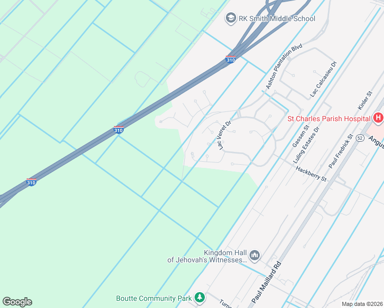 map of restaurants, bars, coffee shops, grocery stores, and more near 113 Lac Sauvage Drive in Luling