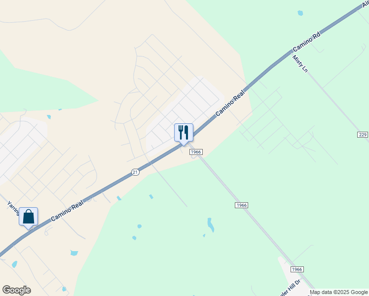 map of restaurants, bars, coffee shops, grocery stores, and more near 3584 Farm to Market Road 1966 in Maxwell