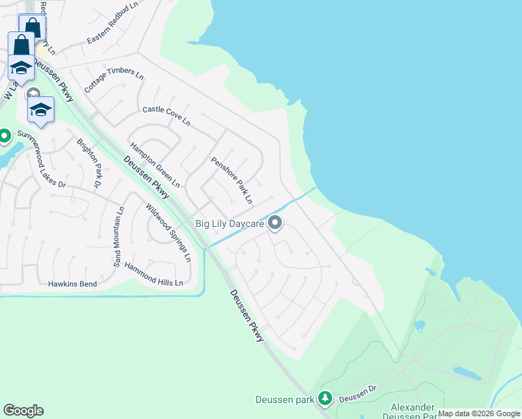 map of restaurants, bars, coffee shops, grocery stores, and more near 13827 Rolling River Lane in Houston