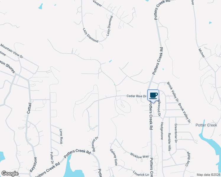 map of restaurants, bars, coffee shops, grocery stores, and more near 910 Cedar Rise Drive in Canyon Lake