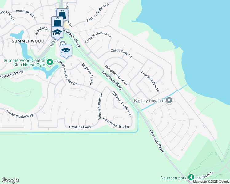 map of restaurants, bars, coffee shops, grocery stores, and more near 14523 Quiet Summer Lane in Houston