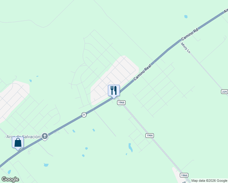 map of restaurants, bars, coffee shops, grocery stores, and more near 6626 Camino Real in Maxwell