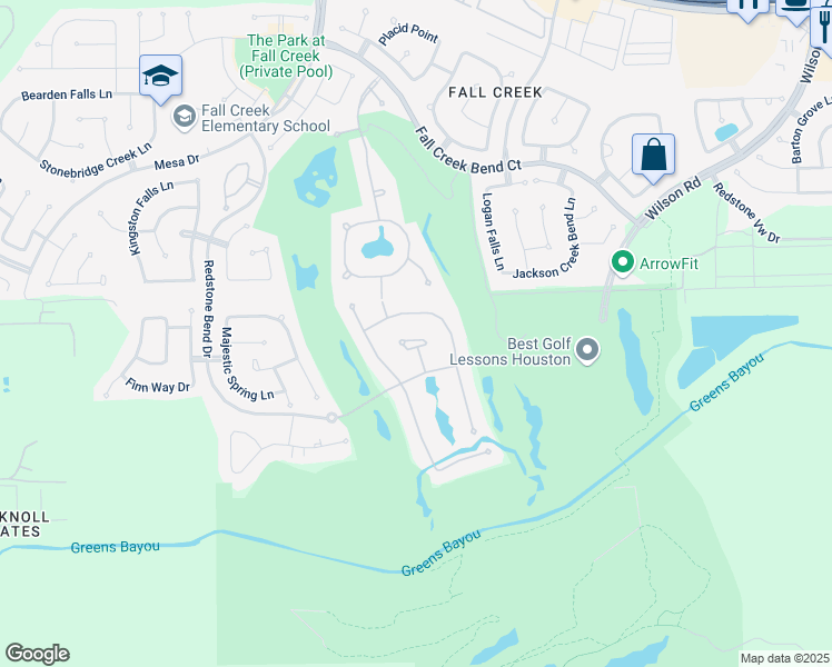 map of restaurants, bars, coffee shops, grocery stores, and more near 13930 McDannald Park Lane in Humble