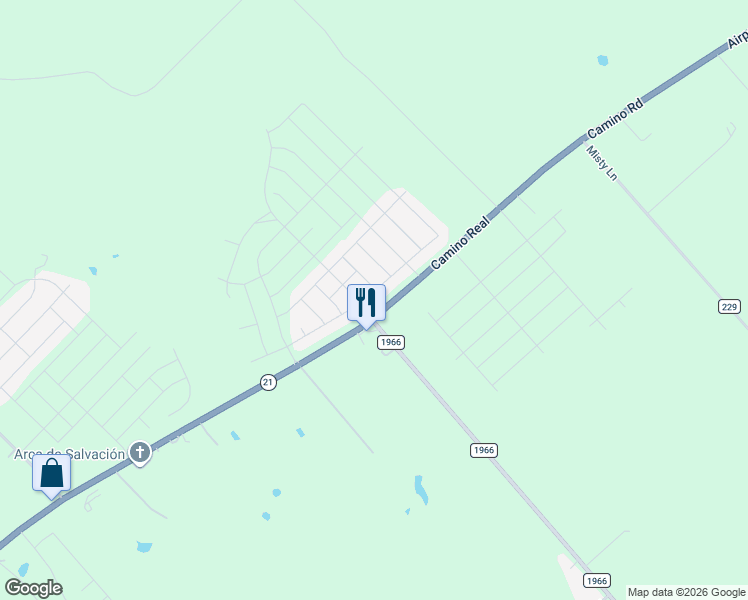 map of restaurants, bars, coffee shops, grocery stores, and more near 6626 Camino Real in Maxwell