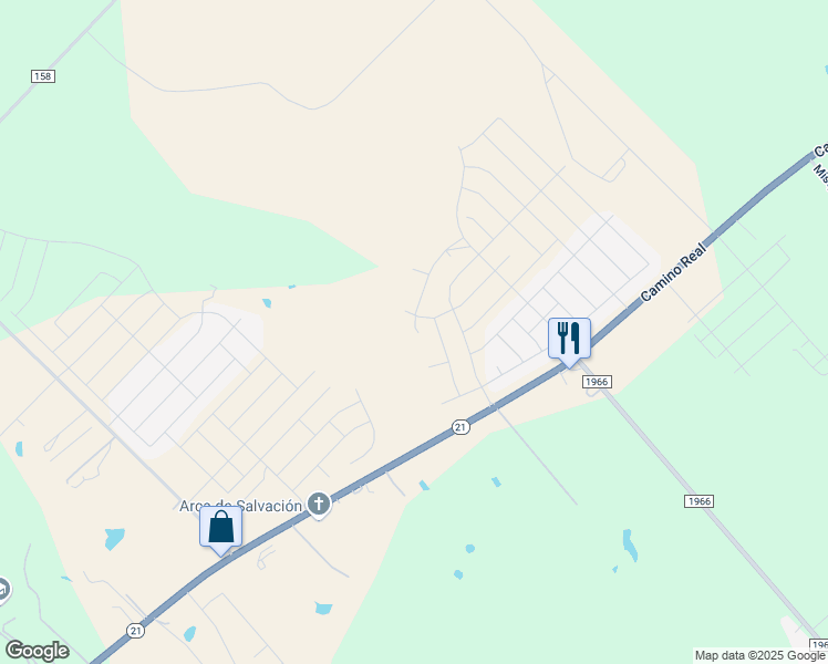 map of restaurants, bars, coffee shops, grocery stores, and more near 6397 Texas 21 in San Marcos