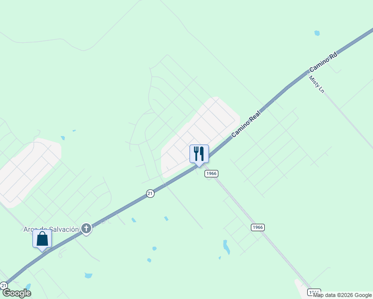 map of restaurants, bars, coffee shops, grocery stores, and more near 6626 Camino Real in Maxwell