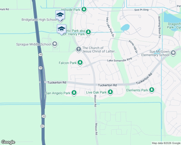 map of restaurants, bars, coffee shops, grocery stores, and more near Unnamed Road in Cypress