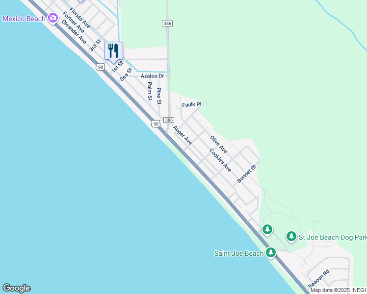map of restaurants, bars, coffee shops, grocery stores, and more near Argonaut Lane in Port Saint Joe