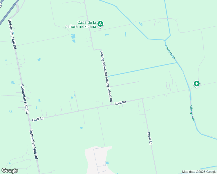 map of restaurants, bars, coffee shops, grocery stores, and more near 16546 Adlong School Road in Crosby