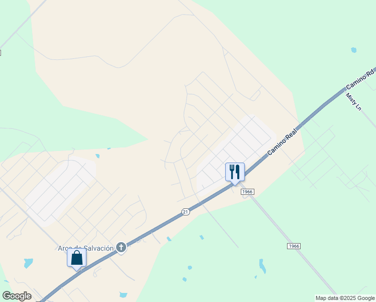 map of restaurants, bars, coffee shops, grocery stores, and more near 6397 Texas 21 in San Marcos