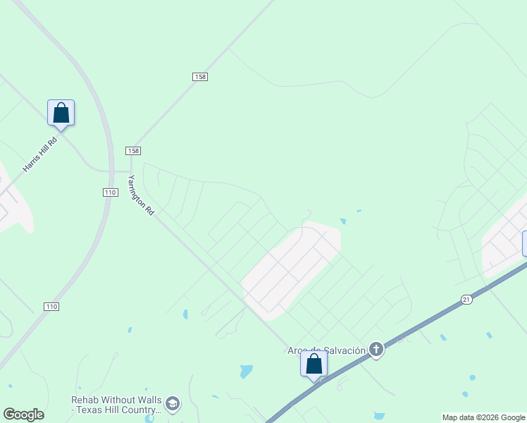map of restaurants, bars, coffee shops, grocery stores, and more near 3405 County Road 159 in San Marcos