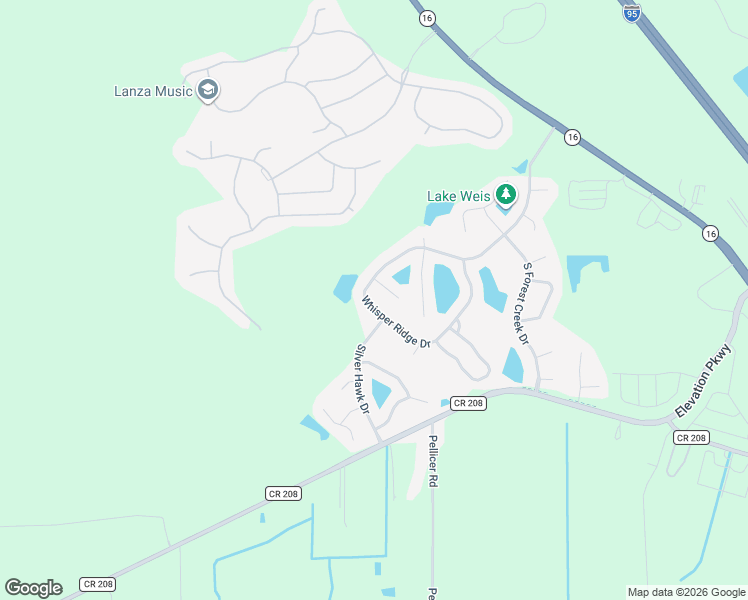 map of restaurants, bars, coffee shops, grocery stores, and more near 284 Whisper Ridge Drive in St. Augustine