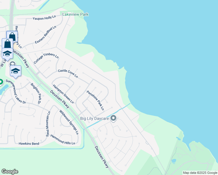 map of restaurants, bars, coffee shops, grocery stores, and more near 13942 Sawmill Run Lane in Houston