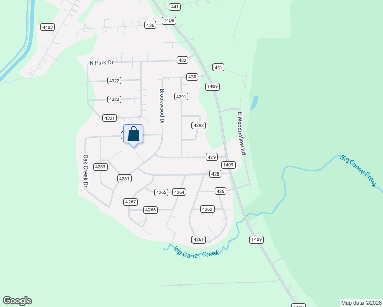 map of restaurants, bars, coffee shops, grocery stores, and more near 263 County Road 4292 in Dayton