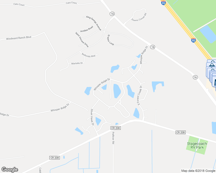 map of restaurants, bars, coffee shops, grocery stores, and more near 1713 South Summer Ridge Court in St. Augustine