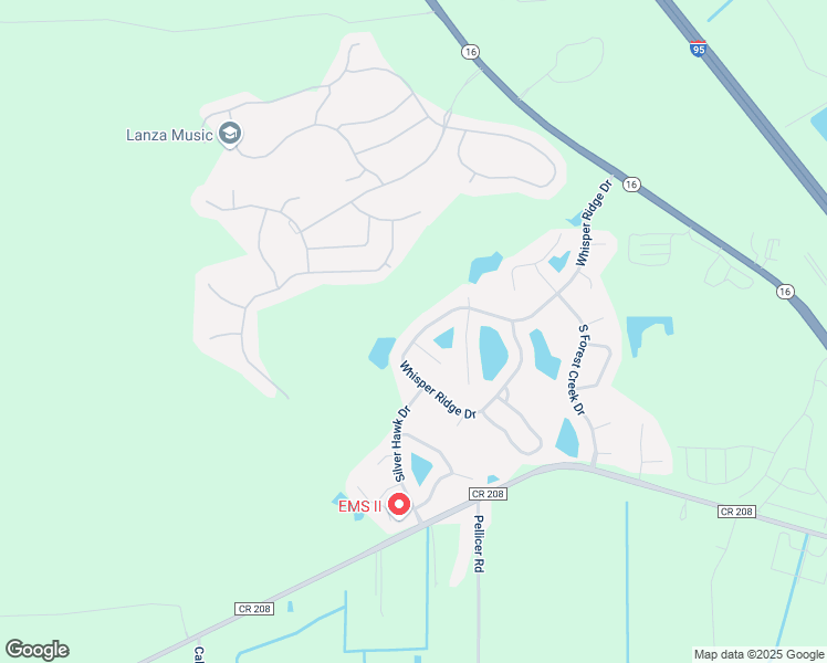 map of restaurants, bars, coffee shops, grocery stores, and more near 241 Whisper Ridge Drive in St. Augustine