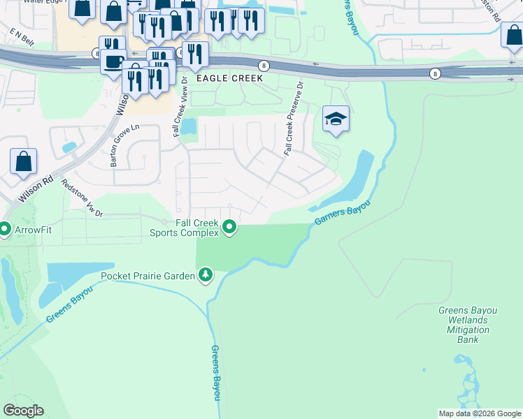 map of restaurants, bars, coffee shops, grocery stores, and more near 9914 Deborah Colony Lane in Humble