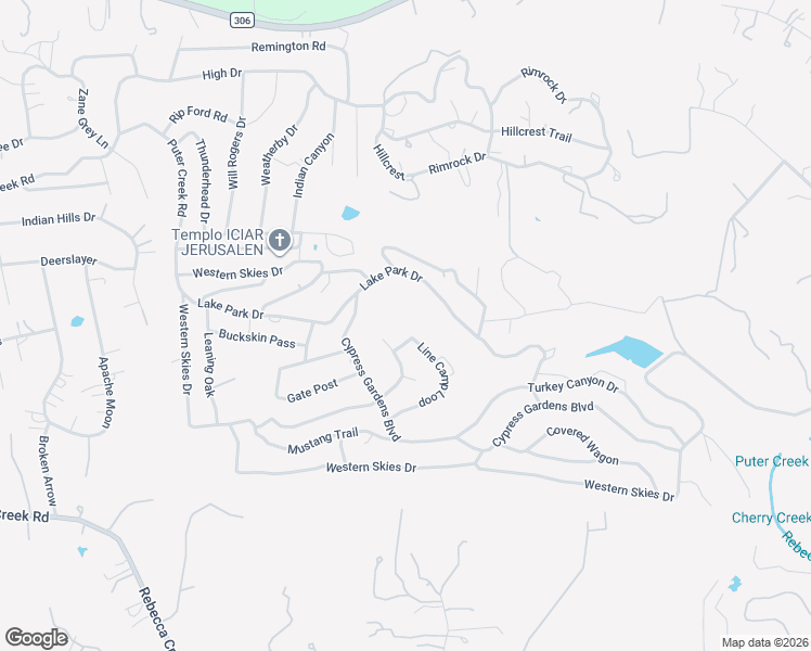 map of restaurants, bars, coffee shops, grocery stores, and more near 411 Line Camp Loop in Spring Branch