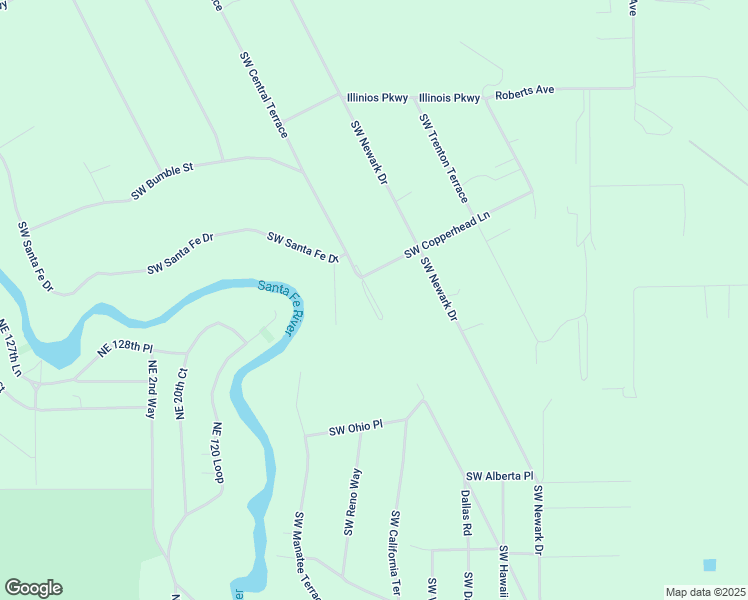 map of restaurants, bars, coffee shops, grocery stores, and more near 247 Southwest Santa Fe Drive in Fort White