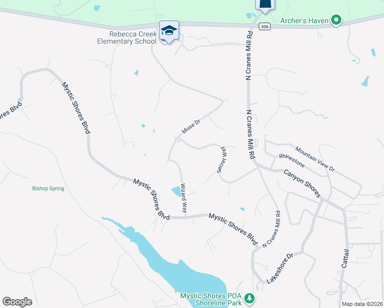 map of restaurants, bars, coffee shops, grocery stores, and more near 365 Secret Way in Spring Branch