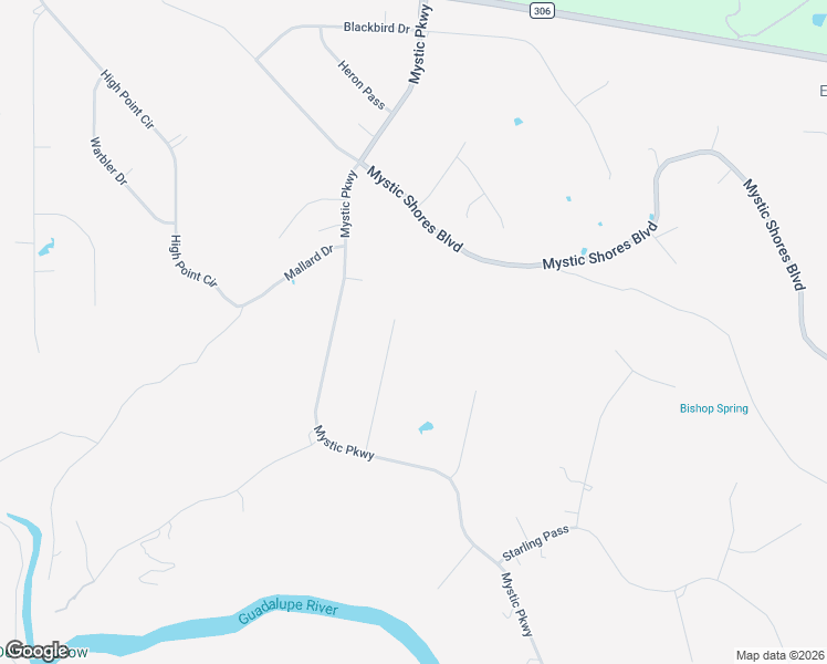 map of restaurants, bars, coffee shops, grocery stores, and more near 166 Gadwall Way in Spring Branch