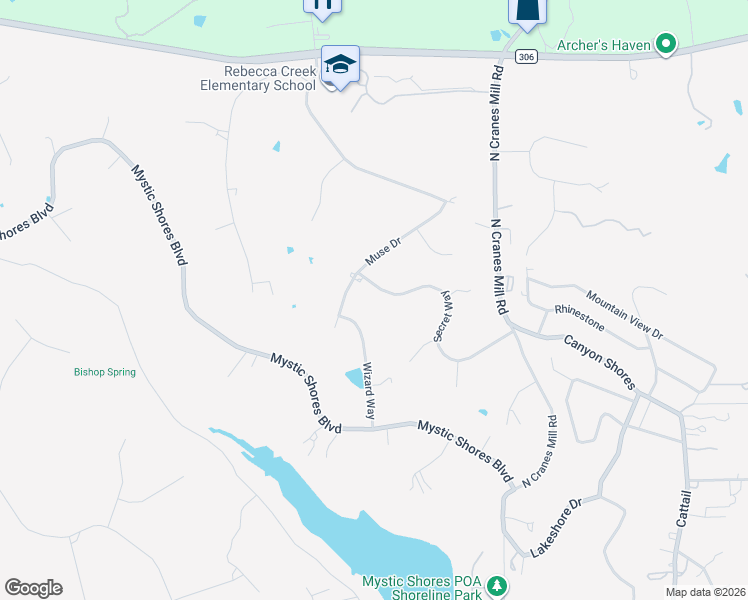 map of restaurants, bars, coffee shops, grocery stores, and more near 365 Secret Way in Spring Branch