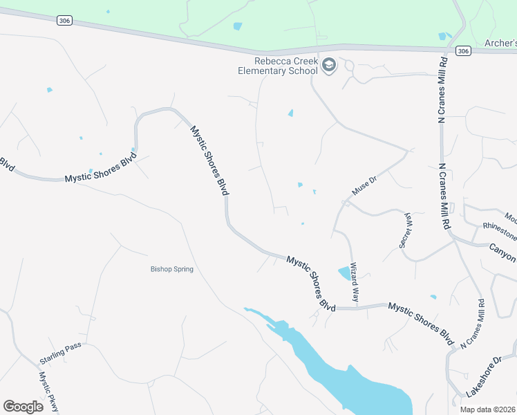 map of restaurants, bars, coffee shops, grocery stores, and more near 570 Mystic Shores Boulevard in Spring Branch