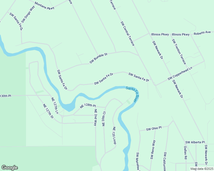 map of restaurants, bars, coffee shops, grocery stores, and more near 726 Southwest Santa Fe Drive in Fort White