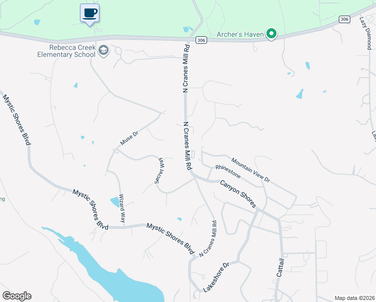 map of restaurants, bars, coffee shops, grocery stores, and more near 23415 North Cranes Mill Road in Spring Branch