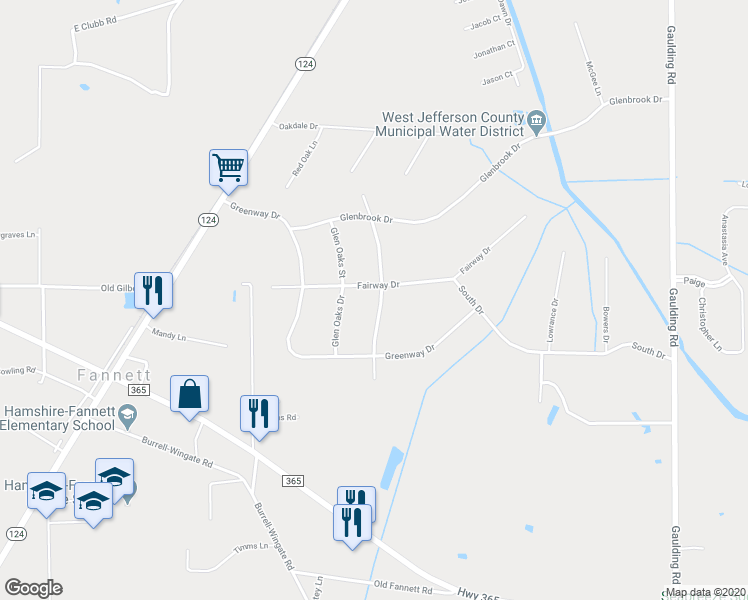 map of restaurants, bars, coffee shops, grocery stores, and more near 10840 Koelemay Drive in Beaumont