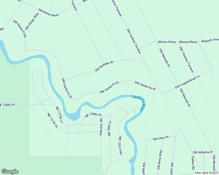 map of restaurants, bars, coffee shops, grocery stores, and more near 726 Southwest Santa Fe Drive in Fort White