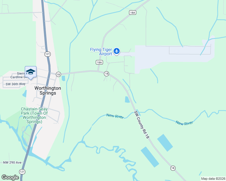 map of restaurants, bars, coffee shops, grocery stores, and more near 3678 Southwest 125th Lane in Lake Butler
