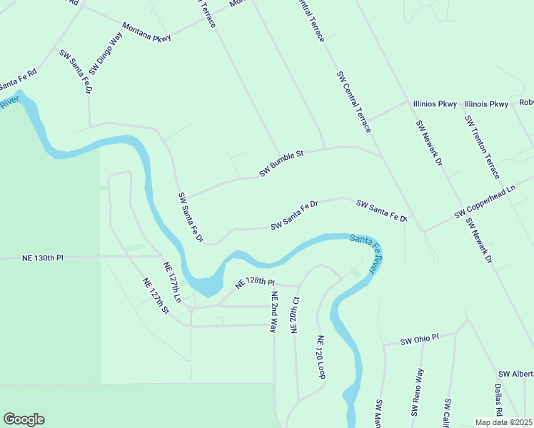 map of restaurants, bars, coffee shops, grocery stores, and more near 845 Southwest Santa Fe Drive in Fort White