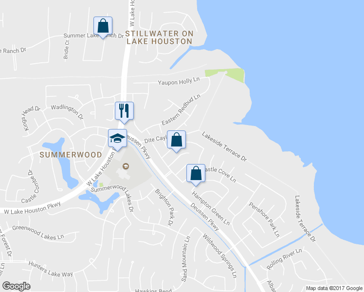 map of restaurants, bars, coffee shops, grocery stores, and more near 14438 Cottage Timbers Lane in Houston